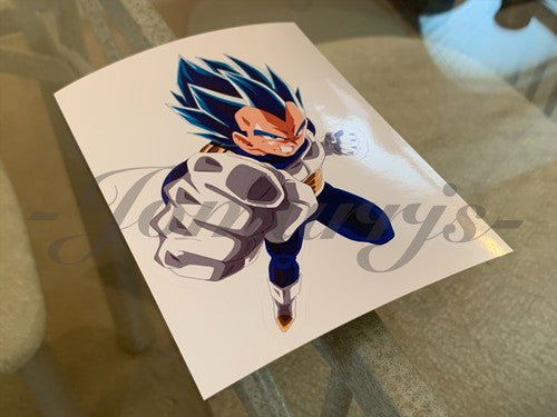 Dragon Ball Z Vegeta (h.) Blue Sticker Vinyl Sign Comic DBZ super saiyans