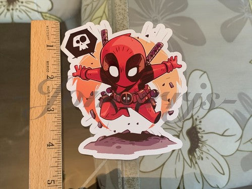 Deadpool - Anime - Deadpool Chibi Custom Sticker Decal Sign manga Marvel
