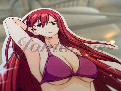 Fairy Tail - Anime - Erza Scarlet c. Bikini Sun Fun Sticker Vinyl Decal Sign