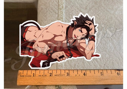 Mad World Anime Mekkun Pinup Guy Sticker man sexy ecchi manga gay pride lewd boy