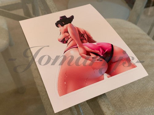 Street Fighter - Anime - Han Juri Bikini Sun Fun Custom Sticker Decal Vinyl #1