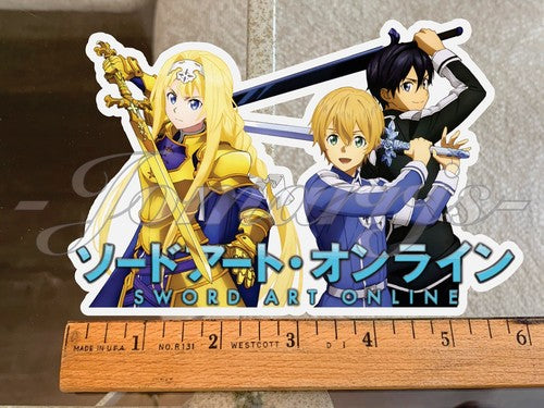 Sword Art Online Anime Alice Schuberg Kirito Eugeo Group Custom Sticker SAO