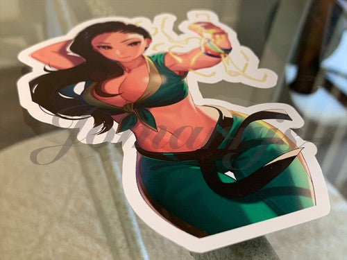 Street Fighter - Anime - Laura Matsuda Bikini Sun Fun Sticker Decal Vinyl #a