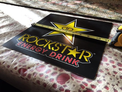 Authentic Rockstar Energy Drink Window Sign Plaque Decals Stickers Monster Rare