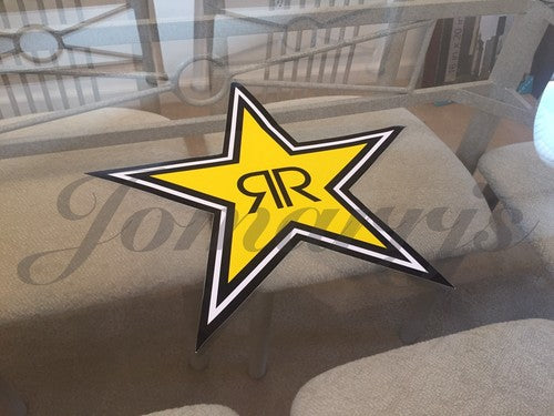 1~ Large 12" Authentic Rockstar Energy Drink Sticker Decal Sign Logo Moto Racing