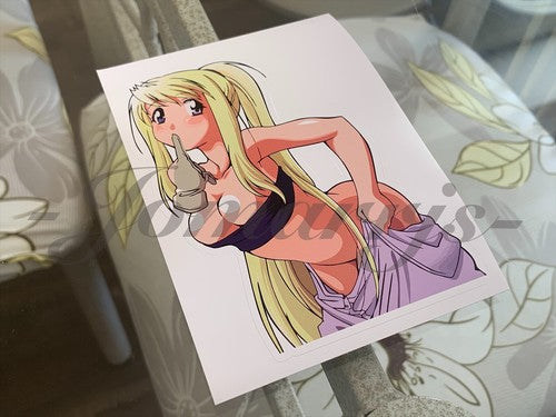 Fullmetal Alchemist Anime - Winry Rockbell Custom Colored Sticker Decal manga