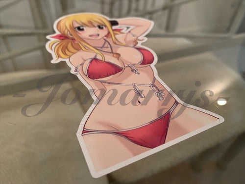 Fairy Tail - Anime - Lucy Heartfilia a. Bikini Sun Fun Sticker Vinyl Decal Sign
