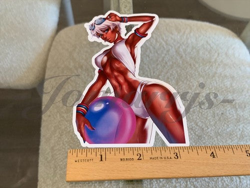 Street Fighter - Anime - Elena Bikini Sun Fun Custom Sticker Decal Vinyl #a