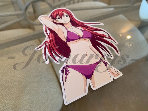 Fairy Tail - Anime - Erza Scarlet c. Bikini Sun Fun Sticker Vinyl Decal Sign