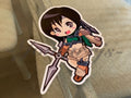Final Fantasy - Anime - Yuffie Chibi Custom Sticker Decals #1 ff7 vii