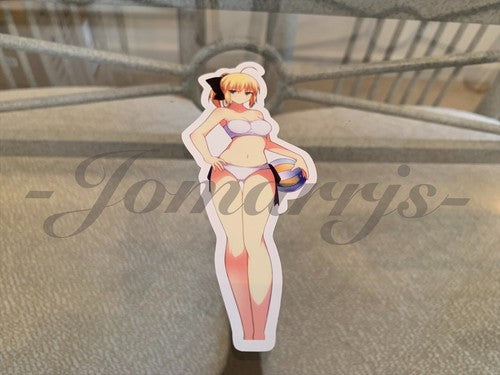 Fate - Anime - Artoria Pendragon Saber Bikini Sun Fun Vinyl Sticker manga laptop