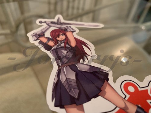 Fairy Tail - Anime - Erza Scarlet Sticker Vinyl Sign custom mage guild
