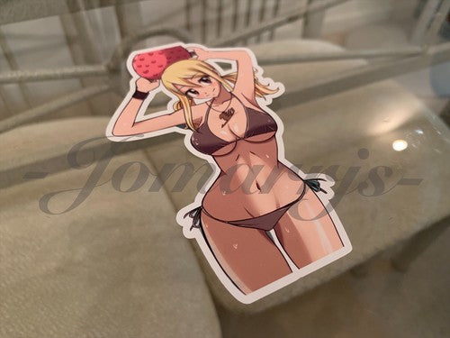 Fairy Tail - Anime - Lucy Heartfilia b. Bikini Sun Fun Sticker Vinyl Decal Sign