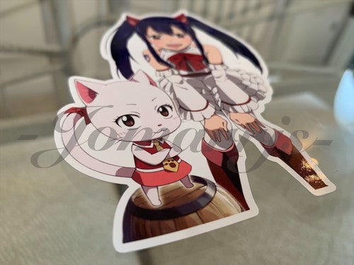 Fairy Tail - Anime - Wendy Marvell & Carla Sticker Vinyl Sign custom