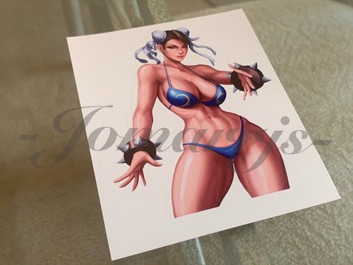 Street Fighter - Anime - Chun Li Bikini Sun Fun Sticker Decal Vinyl #2