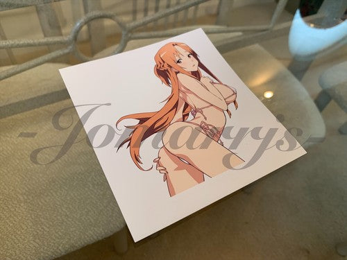Sword Art Online - Anime- Asuna Yuuki d. Bikini Sun Fun Sticker Vinyl Decal SAO