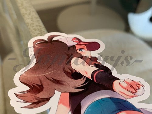Pokemon - Anime - Hilda Touko Custom Sticker Decal Vinyl manga d.
