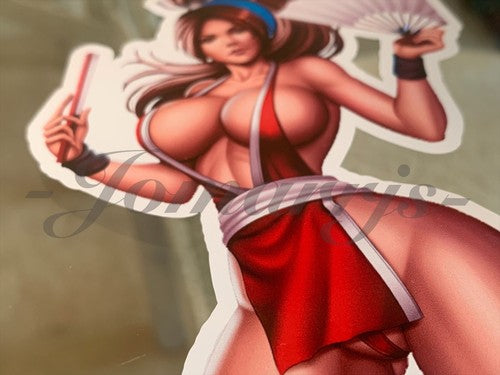 King of Fighters - Anime - Mia Shiranui Bikini Sun Fun Sticker Decals Vinyl #a