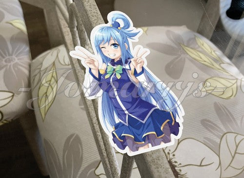 Kono Subarashii - Anime - Aqua Custom Colored Sticker Decal Vinyl 1. Comic manga