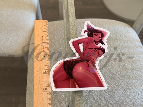 Street Fighter - Anime - Han Juri Bikini Sun Fun Custom Sticker Decal Vinyl #a