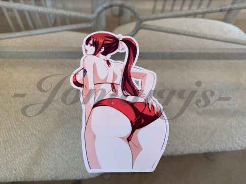 Fairy Tail - Anime - Erza Scarlet f. Bikini Sun Fun Sticker Vinyl Decal Sign