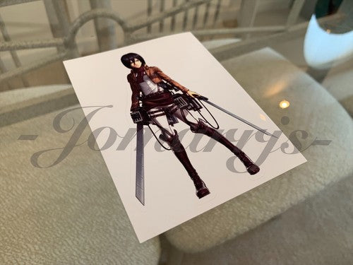 Attack on Titan - Anime - Mikasa Ackerman Custom Sticker Decal Vinyl manga