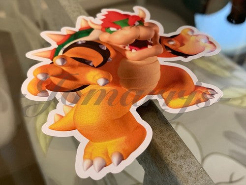 Super Mario - Anime - Bowser Custom Sticker Decal Vinyl #1 nintendo galaxy