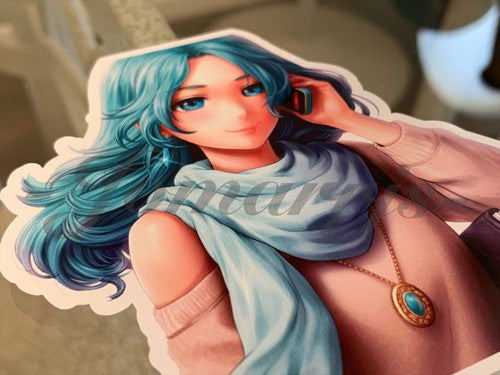 Sailor Moon - Anime - Sailor Neptune Kaiou Michiru Custom Colored Sticker Decal