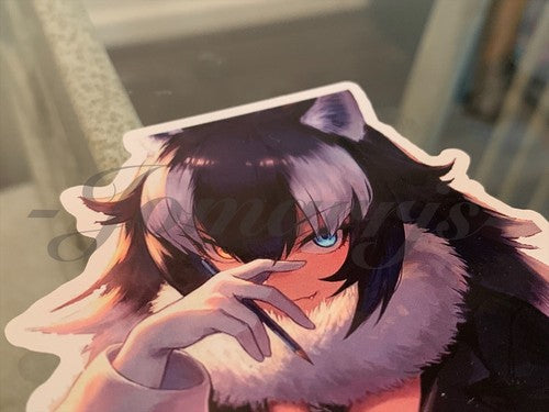 Kemono Friends - Anime - Gray Wolf Custom Sticker Decal Vinyl laptop c