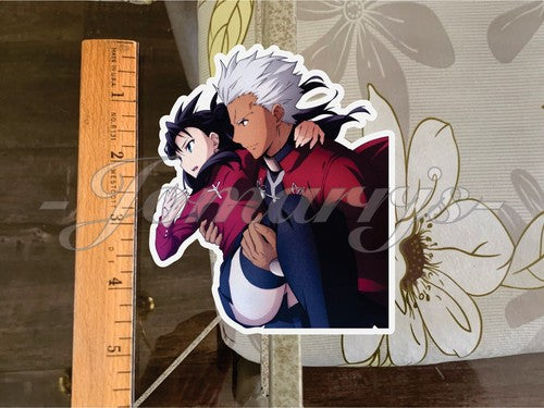 Fate Anime Rin Tohsaka & Archer Sticker Vinyl Decal Custom manga slap pin up