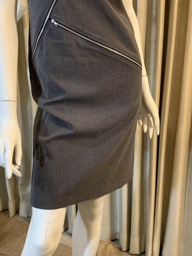 Kupcake Women’s Sleeveless Charcoal Gray Zipper Dress Sz 10 Sheath NWT