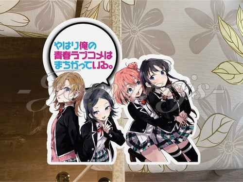 Yahari Ore No Anime Komachi Iiroha Yui Yukino Group Custom Sticker Decal Manga
