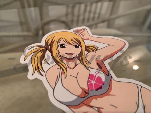 Fairy Tail - Anime - Lucy Heartfilia e. Bikini Sun Fun Sticker Vinyl Decal Sign