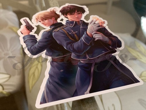 Fullmetal Alchemist - Anime - Roy Mustang & Riza Hawkeye Sticker Decal manga