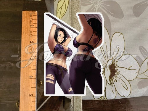 Anime Bikini Lingerie Pin Up Girl “Mirror, Mirror” Sticker bikini sexy ecchi 9