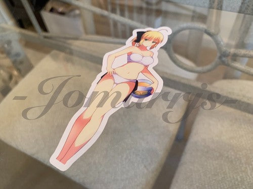 Fate - Anime - Artoria Pendragon Saber Bikini Sun Fun Vinyl Sticker manga laptop