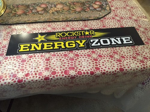 Authentic Rockstar ENERGY ZONE Drink Plaque Decals Sticker Monster Red Bull Rare