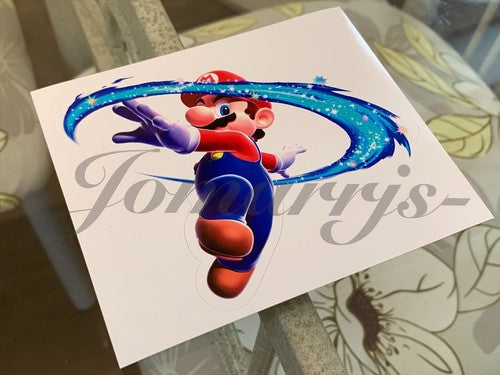 Super Mario - Anime - Mario Galaxy Custom Sticker Decal Vinyl nintendo