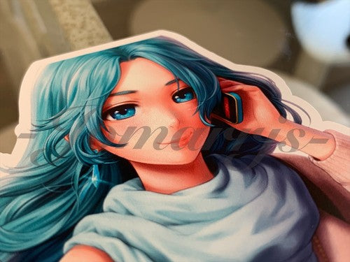 Sailor Moon - Anime - Sailor Neptune Kaiou Michiru Custom Colored Sticker Decal