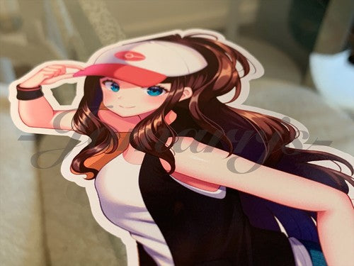 Pokemon - Anime - Hilda Touko Custom Sticker Decal Vinyl manga a.