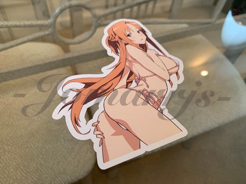 Sword Art Online - Anime- Asuna Yuuki d. Bikini Sun Fun Sticker Vinyl Decal SAO