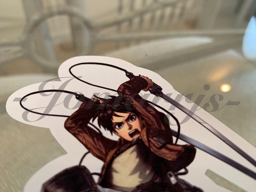 Attack on Titan - Anime - Eren Yeager Custom Sticker Decal Vinyl manga laptop