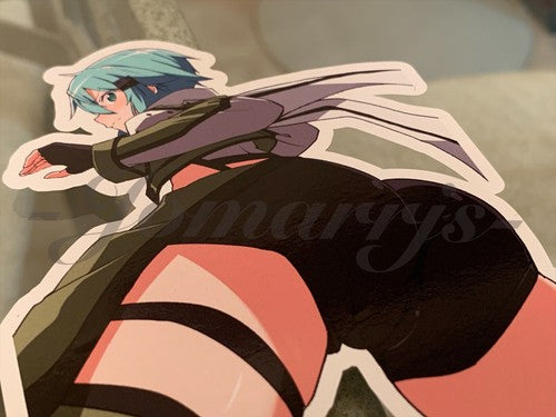 Sword Art Online Anime Sinon Shino Asada # 11 Sticker Vinyl SAO Bikini Sun Fun