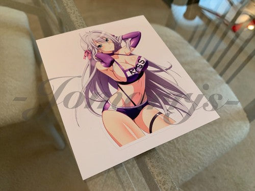 High School DxD Anime Rossweisse Bikini Sun Fun Sticker Decal lingerie