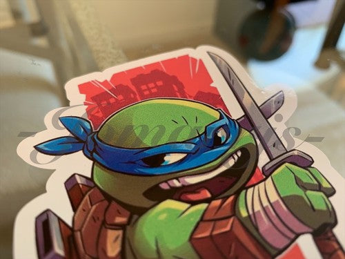 Teenage Mutant Ninja Turtles Leonardo Sticker Decal Sign Chibi Movie