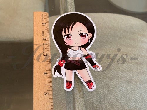 Final Fantasy - Anime - Tifa Lockhart Chibi Custom Sticker Decals #1 ff7 vii