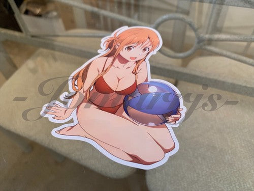 Sword Art Online - Anime- Asuna Yuuki b. Bikini Sun Fun Sticker Vinyl Decal SAO