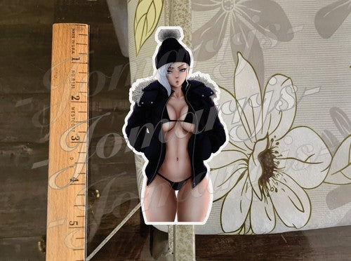 RWBY Anime Winter Schnee Bikini Custom Sticker Decal ecchi waifu manga sexy 2.