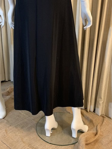 SCOTT McCLINTOK BLACK Nylon Cocktail Evening Formal Skirt Dress VTG NWT $118