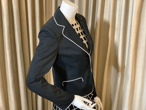 INC Women’s Small Black White Blazer Jacket International Concepts NWT MSRP $149